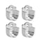 uxcell 4pcs Zinc Alloy Wardrobe Closet Rod Bracket, Shower Curtain Rod Pole End Supports Sockets Flange Holder Fit Rod Dia 25mm