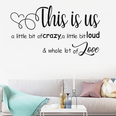 Wall Stickers, Wall Decorations for Living Room Family Inspirational Quote Decal DIY Art Mural Decor for Home Decoration Bedroom Living Room (Home-1-H)