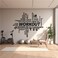 Large 59x47inches Motivational Sports Fitness Quotes Wall Decal - Workout Gym Health Activity Wellness Vinyl Wall Sticker-Home Exercise Living Room Decoration Mural TM-145 (Black)
