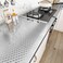 WESTICK Silver Stainless Steel Contact Paper for Countertops Waterproof Stainless Steel Wallpaper Oil Proof Wall Paper for Kitchen Backsplash Cabinets Self Adhesive Silver Contact Paper 394"x15.8