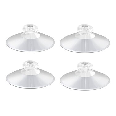 Shower Caddy Connectors Suction Cups for Bathroom, 2 Inch PVC Plastic Heavy Strength Large Clear Sucker Without Hooks, Replacement Suction Cups Compatible with iDesign (4PCS)