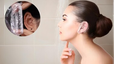 200 Pack Shower, Bathing,Ear Covers Clear Disposable Ear Protectors Waterproof Ear Covers for Hair Dye,Waterproof Plastic Ear Shower Caps