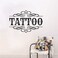 Vinyl Tattoo Wall Decal Studio Salon Decoration Logo Wall Sticker Tattoo Shop Wall Window Stickers Art Removable Wall Mural Poster TM-35 (Black)