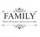 Family Theme Home Decor Quotes Wall Decal Family Where Love Begins and Love Never Ends Sayings Vinyl Decoration Wall Stickers for Living Room,Bedroom Wall Mural TM-24 (Black)