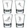 MIP Set of 4 Shot Glasses 1.75oz Shot Glass Gift Ski Skier Collection