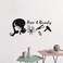Hair Salon Wall Decal Hairs and Beauty Barbershop Hairdresser Art Decor Stickers Removable Window Women Make Up Wall Interior Murals TM-94 (Black)