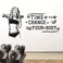 Vinyl Gym Wall Decal Women Fitness Club Logo Wall Sticker Time to Change Your Body Motivation Quote Weightfighting Sports Wall Mural TM-114 (Black)