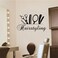 Hairstyling Wall Decal -22x14 inch Hair Salon Studio Logo Wall Decor Sticker-Vinyl Removable Make up Art Mural AFN134 (Black)