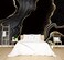 BZHXBZ - Black and Gold Marble Wallpaper Modern Bedroom Trendy Mens Room Decor murals Office Living Room tv Background Large Wall Mural - 91"x65" Not Peel and Stick