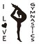 Girl Room Bedroom Wall Decor I Love Gymnastics Vinyl Wall Stickers Decal Girls Dance Gym Decor for Kids Room Nursery Bedroom Art Girl Bedroom Wall Decor Mural Yoga Stickers (TM-2 Black)