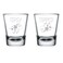 MIP Set of 2 Shot Glasses 1.75oz Shot Glass Tipsy Tipped Cow Funny Gift