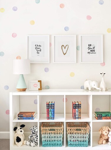Simple Shapes Watercolor Dots Wall Stickers (Pastel)