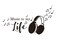 UILMNIY 23x41 inches Music Note Headphone Wall Decl for Bedroom Art Vinyl Quotes Music is My Life Removable Wall Decor Sticker Kids Room Living Room Wallpaper Mural AFN14 (Black)