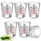 Lounsweer 6 Pcs Merry Christmas Shot Glass Set 2 oz Clear Holiday Cocktail Glasses Funny Shot Glasses Bulk, Cool Shot Cups with Weighty Base for Christmas Party Decoration Whiskey Drinkware Supply