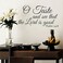 BATTOO O Taste and See That The Lord is Good - Vinyl Lettering Wall Decal Quote Bible Verse Scripture Psalm 34 8(Black, 22" WX12 H)