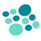 Turquoise/Mint Green Vinyl Wall Stickers - 2 &amp; 4 inch Circles (30 Decals)