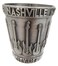 Westmon Works Nashville Tennessee Souvenir Shot Glass Pewter Metal with Engraved Landmarks of Music City