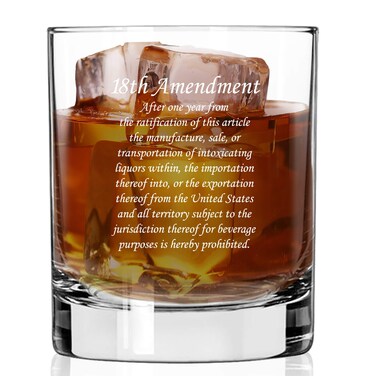 Lucky Shot - 18th Amendment Prohibition of Liquor Whiskey Glass   American USA Patriotic Gift for Men   Christmas Gift for Scotch or Bourbon Drinker   Birthday Gift for Him Whiskey Glass (10.5 oz)