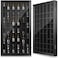 CroBlissful 2 Pcs Shot Glass Display Case 50 Slots Wood Shot Glasses Holder 32.5 x 17.9'' Wall Mount Cabinet Rack Holder for Collectibles Glass Bar Cabinet with Lockable Acrylic Door
