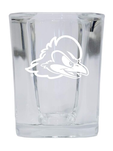 Delaware Blue Hens 2 Ounce Square Shot Glass laser etched logo Design Officially Licensed Collegiate Product