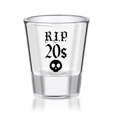 Mokoart 30th Birthday Shot Glass - RIP 20s Birthday Gifts for Her 2oz Shot Glass Best 30 Birthday Decorations Gifts Ieda for Women 30 Decorations