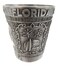 Westmon Works Florida Shot Glass Pewter Metal with Engraved Landmarks Vacation Souvenir of the Sunshine State