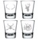 MIP Set of 4 Shot Glasses 1.75oz Shot Glass Gift Deer Hunting Collection
