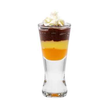 Restaurantware 1.5 Ounce Dessert Shot Glasses 6 Fine-Blown Appetizer Shot Glasses - Hourglass Silhouette Serve Shots Or Tasting Samples Clear Glass Mini Dessert Cups Heavy Base For Parties or Weddings