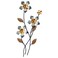 Sintosin Hanging Small Metal Flower Wall Art Decor 6 X 15 Inches, Farmhouse Gold and Black Floral Metal Wall Art for Bedroom, Unique Silver Wall Decor Living Room Entryway Hallway Kitchen Outdoor