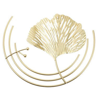 NOLITOY Iron Gold Leaf Wall Hanging, Monstera Leaf Wall Ornaments Gold Wall Decoration for Bedroom Livingroom Office Decor