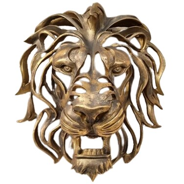 UITWMKTG Gold Animal Head Wall Decor Wall Sculpture Home Decor Statue for Living Room Office Bedroom Modern Decor for Men Women Lion