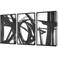 Pinetree Art Abstract Metal Wall Art Decor, 3 Pack Modern Wall Art, Minimalist Line Art D&Atilde;&copy;cor, 3D Textured Sculptures for Living Room Bedroom Bathroom (Black 11" x 16")