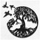 WINUSD Metal Tree of Life Wall Art, 4PCS Tree of Life and and Birds of Peace Wall Plaque Decorative for Garden Art Hanging Sculpture Family Indoor Decoration(18In Tree and 3Pcs Birds)