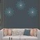 DXYAKY Set of 3 Silver Metal Starburst Wall Art Decor, Rhinestone Crystal Home Decor Accents, 9.8 Inch Decorative Wall Hanging Diamond, Jeweled Sparkle Wall Sculptures for Living Room Bedroom