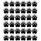 VWAQ Bear Paw Print Floor Decals - Peel and Stick Footprint Wall Decals - 36 PCS (Black)