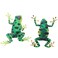 Veemoon Metal Frog Wall Decor, 2Pcs Frog Iron Wall Art Sculptures Art Frogs Wall Hanging Sculpture Decoration Outdoor Fence Art for Home Garden Bedroom