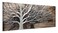 Yihui Arts Tree of Life Metal Wall Art Set - Handcrafted 3D Aluminum Sculpture, Silver Couples Artwork for Home Decor - Perfect Living Room, Bedroom, or Office Accent