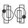 OYEFLY 2 Pcs Metal Abstract Wall Art,Modern Geometric Decor (Black, style 1)