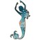 Demissle Metal Mermaid Wall Art Rustic Hanging Mermaid Wall Decor Blue Metal Mermaid Decorations Elegant Mermaid Sculpture for Room Wall Patio Swimming Pool Bathroom (Stylish Style)