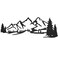Zhengmy Mountain Scene Nature Wall Art Decor Rustic Wall Landscape Forest Wall Art Mountain Metal Wall Art Lodge Cabin Decor Summit Wall Sign for Home Cabin Garage Lodge Decor,15.75"x5.79"(Black)