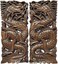 Asiana Home Decor Lucky Chinese Dragon Wood Wall Art Sculpture. Feng Shui Daragon Carved Wood Wall Panel. Size 17.5&acirc;&euro;x7.5&acirc;&euro;x1 Each, Set of 2 Pcs. (Brown)