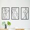 cape leadwort 3Pcs 15.7x9.8in Metal Minimalist Abstract Woman Wall Art, Line Drawing Wall Art Decor, Minimalist Single Line Art, Female Home Hanging Wall Art Decor, Room Decor for Women