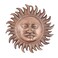 Craft Trade Decorative Wall Sculpture - Handmade Sun Idol Figurine Vastu for Home for Good Luck Wall Hanging Decor for Living Room Bedroom - Copper - 10 Inches