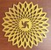 My Dream Carts Golden Round Decorative Wall Art Mdf Wooden Swastika Chakra For Temple, Living Room, Office, Hotel, Home Decor Items, Gift Item, Mandala Wall Hanging For House Decoration 20x20cm