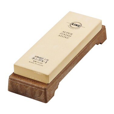 King Whetstone with Stand - 6000 Grit - for Final Super Finishing - Made in Japan, Regular Size, White