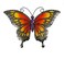 Comfy Hour Travel on Wings Collection 12" Metal Art Butterfly Wall Decor, Orange