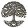 Love You, Haitian Tree of Life with Roots, Handmade from Recycled Barrels, Inspirational Family Wall Decor, Metal Sculpture 24 Inches Round