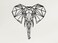 DEKADRON Metal Wall Art- Geometric Elephant Head -3D Wall Silhouette Metal Wall Decor Home Office Decoration Bedroom Living Room Decor Sculpture (17" W x 18" H/44x46cm)