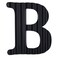 13.7" Metal Letters for Wall Decor, Corrugated Black Large 3D Letters, Decorative Farmhouse Hanging Alphabet Signs for Home Bedroom Office Wedding Party (B)