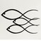DEKADRON Animlas Metal Wall Art Works - Fish Family Metal Wall Decor Home Office Decoration Bedroom Living Room Decor (30" W x 17" H /76x43cm)